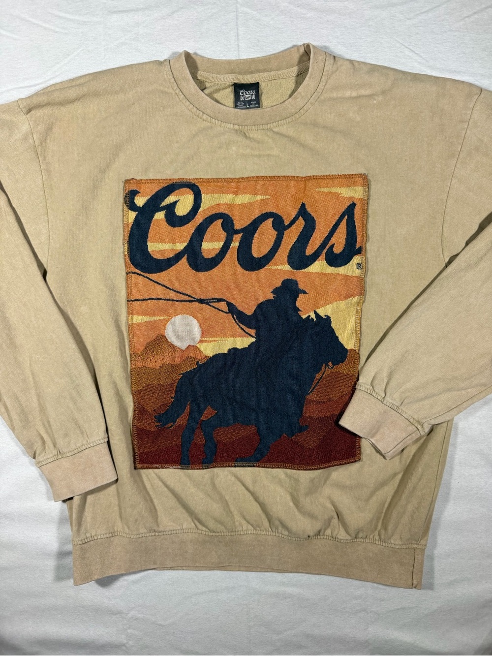 Coors Cowboy rodeo Graphic pullover sweatshirt size L